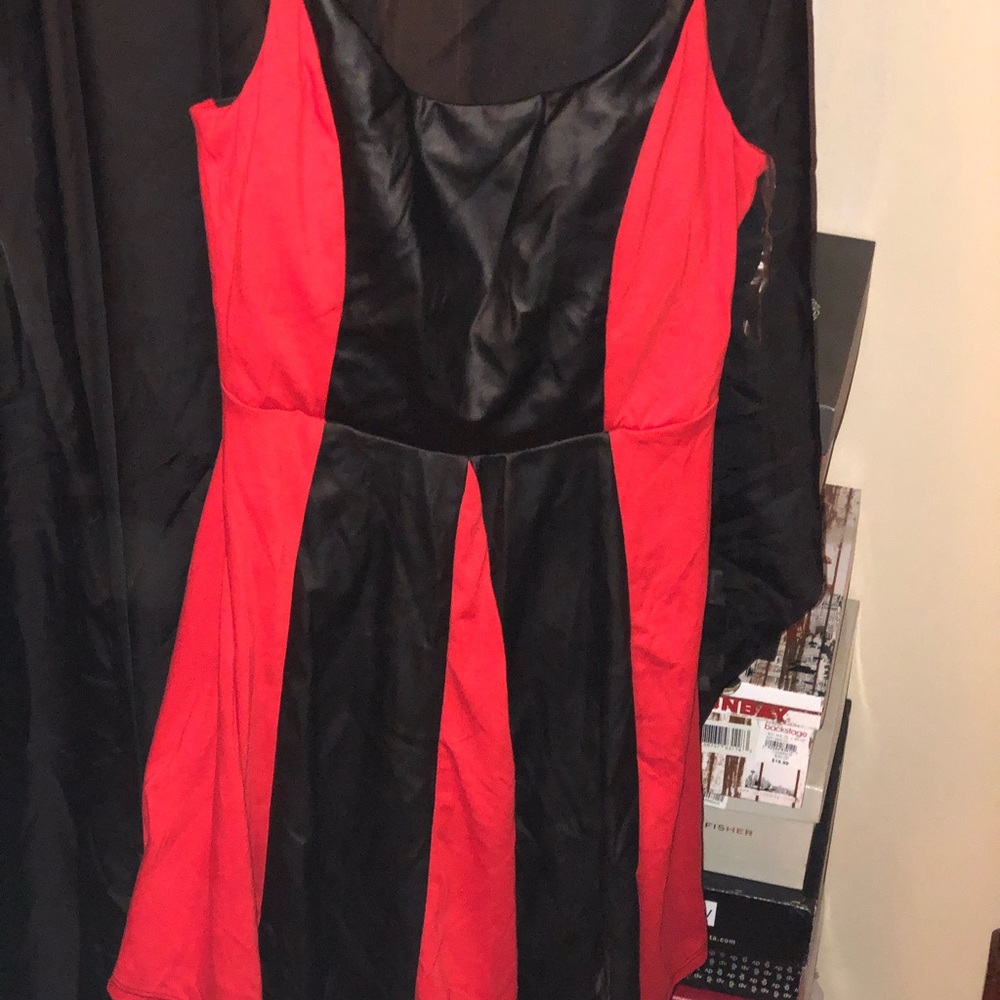 Material Girl black and red dress